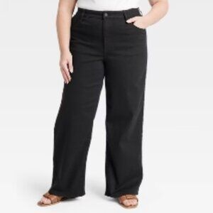 Universal Thread x Target High Rise Black Wide Leg Denim